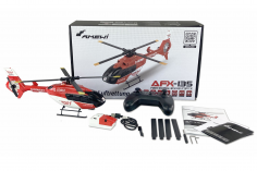 Amewi RC Heli Scale Hubschrauber EC-135 im Design des DRF mit Brushlessmotoren Maßstab 1:30 RTF Set