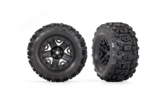 Traxxas Tuning Sledgehammer Reifen auf 2,8 Felgen in schwarz 2Stück hinten für Bigfoot, Rustler und Stampede 1/10