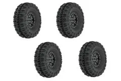 Pro-Line Tuning Trencher Reifen auf 1,0 Impulse Felge in schwarz 4Stück für Crawler 1/24