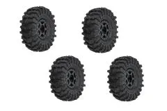 Pro-Line Tuning Hyrax Reifen auf 1,0 Impulse Felge in schwarz 4Stück für Crawler 1/24