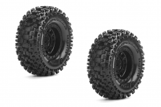 Louise Tuning CR-Uphill Supersoft Reifen auf 1,0 Felge in schwarz 2Stück für Mini-Crawler, TRX-4M, 1/18, 1/24