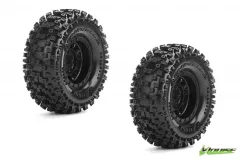 Louise Tuning CR-Uphill Supersoft Reifen auf 1,0 Felge in schwarz 2Stück für Mini-Crawler, TRX-4M, 1/18, 1/24