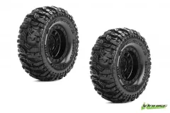 Louise Tuning CR-Mallet Supersoft Reifen auf 1,0 Felge in schwarz 2Stück für Mini-Crawler, TRX-4M, 1/18, 1/24