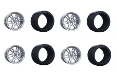 CaDA Klemmbausteine Felge 63x42 und Reifen 80x44 ZR für 1/8 Modelle je 4Stück