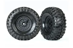 Traxxas Tuning Canyon Trail 4,6x1,9 Reifen auf Tactical Felgen in schwarz 2Stück für TRX-4 1/10
