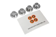 Traxxas Tuning Radnabenkappen in chrom mit Aufklebern 4Stück (für TRX8255A Radachse) für TRX-4 1/10