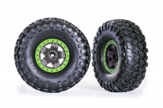 Traxxas Tuning Canyon Trail 5,3x2,2 Reifen auf TRX-4 Felgen in grau grün 2Stück (speziell für Long Arm Lift Kit) für TRX-4 1/10