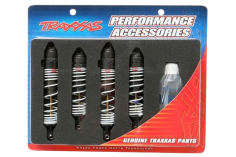 Traxxas Tuning Big Bore Dämpfer PTFE T6 aus Aluminium 4Stück vorne und hinten für Bandit, Bigfoot, Ford, Rustler Slash und Stampede 1/10