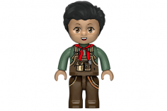 KiddiCraft Klemmbausteine Kleiner Trecker mit Anhänger - 82 Teile