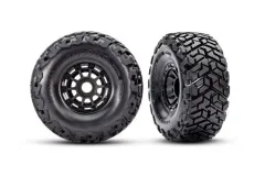 Traxxas Tuning SC Reifen belted auf 17mm Felgen in schwarz 2Stück für Maxx-Slash 1/8