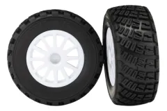 Traxxas Tuning Rally Reifen S1 auf 2,2/3,0 Felgen in weiß hinten 2Stück für Ford Fiesta 1/10