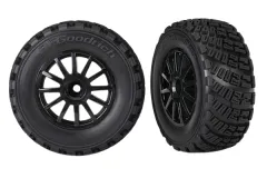 Traxxas Tuning Rally Reifen auf 2,2/3,0 Felgen in schwarz hinten 2Stück für Ford Fiesta 1/10