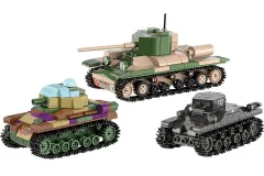 COBI Klemmbausteine Panzer Museum Set Renault R35, Valentine IX und Panzer I - 595 Teile