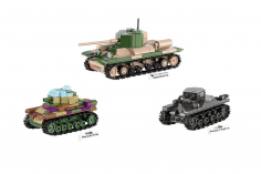 COBI Klemmbausteine Panzer Museum Set Renault R35, Valentine IX und Panzer I - 595 Teile