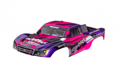 Traxxas Tuning Karosserie pink mit Aufkleber Clipless für Slash 2WD 1/10