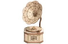 Lasercut Holzbausatz Standmodell Grammophon 122 Teile