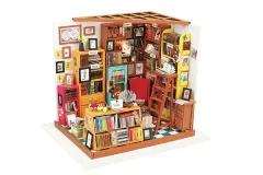 Lasercut Holzbausatz Standmodell Miniaturhaus Sam's Arbeitszimmer 221 Teile