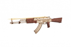 Lasercut Holzbausatz Funktionsmodell Sturmgewehr AK-47 315 Teile
