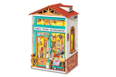 Lasercut Holzbausatz Standmodell Mini Haus Buchhandlung 64 Teile