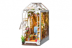 Lasercut Holzbausatz Bücherecke Gartenhaus 176 Teile