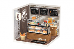 Lasercut Kunststoff Bausatz Standmodell DIY Miniature Haus Super Creator Serie Goldene Weizenbäckerei 110 Teile