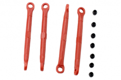 Traxxas Ersatzteile Kunststoff Spurstangen in rot mit Kugeln vorne hinten 4Stück für Slash 1/16