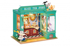 Lasercut Holzbausatz Standmodell Alices Teeladen 136 Teile