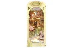 Lasercut Holzbausatz Bücherecke Falling Sakura 240 Teile