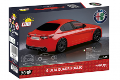 COBI Klemmbausteine Autos Alfa Romeo Gulia Quadrifoglio Rot - 90 Teile