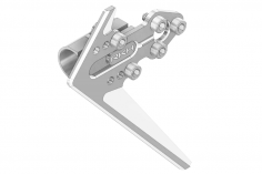 Rakonheli CNC Aluminium Heckmotorhalterung und vertikale Finne in silber für Blade InFusion 120