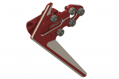 Rakonheli CNC Aluminium Heckmotorhalterung und vertikale Finne in rot für Blade InFusion 120