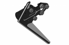 Rakonheli CNC Aluminium Heckmotorhalterung und vertikale Finne in schwarz für Blade InFusion 120