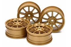 Tamiya RC Ersatzteile für TT02 Felgen 10-Speichen in gold 24mm 4Stück