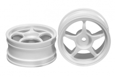 Tamiya RC Ersatzteile für TT02 Felgen 5-Speichen in weiß 26mm 2Stück