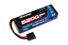 Traxxas Akku LiPo Power Cell 5200mAh 7,4V 2S 35C Hardcase mit iD-Stecker (L139xH25xB47mm)