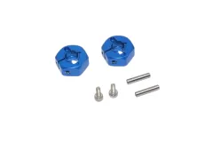 GPM Tuningteile Aluminium Hex-Adapter hinten in blau für Tamiya DT03