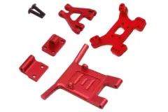MBW RC CAR Tuningteile für RC Auto Mini Cito und DF Z06 Buggy Bumper / Frontrammer Set aus Aluminium in rot