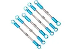 MBW RC CAR Tuningteile für RC Auto Mini Cito und DF Z06 Buggy Spurstangen und Lenkstangen Set aus Aluminium in blau