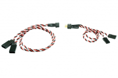 Servotragflächenkabelbaum Kabelsatz für 2 Servos Micro Plug 4B / L= 300mm