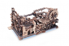 Lasercut Holzbausatz Funktionsmodell Murmelbahn mit Dualantrieb Kombinationsset