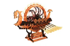 Lasercut Holzbausatz Funktionsmodell Wikinger-Drachenschiff - 229 Teile