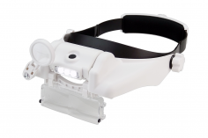 Kopfbandlupe Premium mit LED Licht