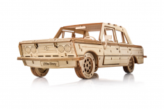 Lasercut Holzbausatz made in EU Automodell FIAT 125P - 237 Teile