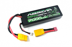 Absima LiPo Akku Greenhorn Vol.2 Stick Pack 2S 7,4V 50C 7000mAh im Hardcase mit XT90 und Adapter auf T-Stecker