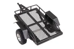RC Crawler Scalezubehör 1/18 und 1/24 Anhänger aus Metall 160x95x75mm, totale Länge 225mm in schwarz