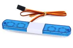 MBW RC CAR Tuningteile für 1/12 Modellautos LED Licht Set mit 5 Modis 4,8-6V Polizei Leuchtbalken Warnlichtbalken (blau)