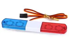 MBW RC CAR Tuningteile für 1/12 Modellautos LED Licht Set mit 5 Modis 4,8-6V Polizei Leuchtbalken Warnlichtbalken (blau/rot)