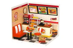 Lasercut Kunststoff Bausatz Standmodell DIY Miniature Haus Super Creator Serie Burger Restaurant - 110 Teile