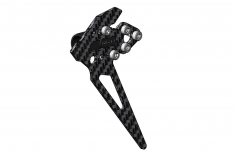 Rakonheli CNC vertikale Finne mit Heckmotorhalterung aus Carbonfaser mit Aluminium in Schwarz für Blade InFusion 120