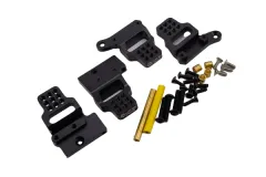 rcTURN Front und Heck Dämpferhalterung aus Aluminium in Schwarz für TRX-4M